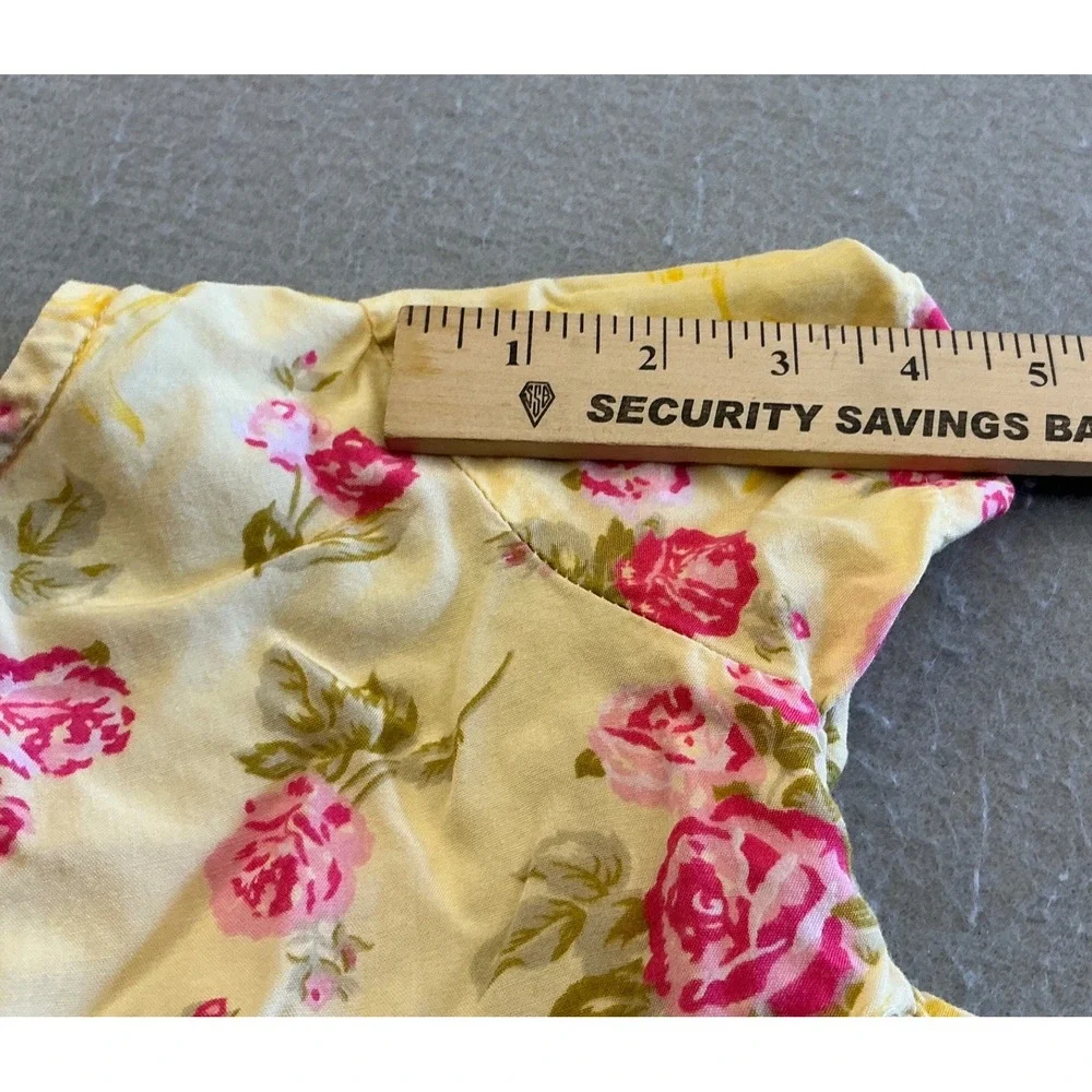 The Childrens Place Vintage Floral Babydoll Dress Yellow Pink Rose 3T Cottage - Picture 8 of 11